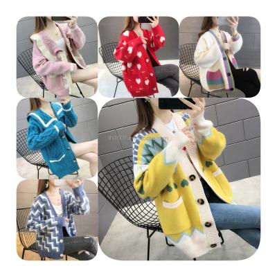 China 2021 New Winter Anti-wrinkle women's sweater cardigan overcoat temperament casual women's sweater for sale