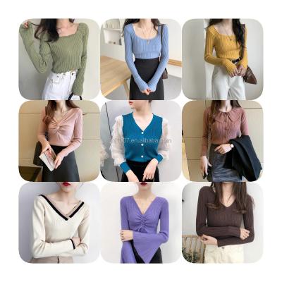 China New Factory Wholesale Price Anti-wrinkle Women's Sweater Long Sleeve Women's Soft Knitted Sweater for sale