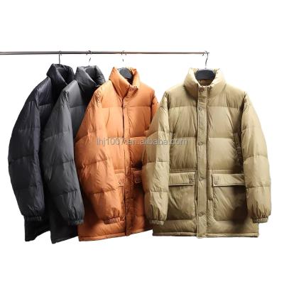 China 2021 Anti-wrinkle men's winter thick velvet windproof down coat high quality male waterproof jacket for sale