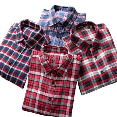 China Autumn/Winter Design Best Selling Fashion Men's Cotton Long Sleeve Plaid Shirt Anti-pilling European Size for sale