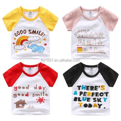 China Wholesale Design Children's Printing Anti-shrink Fabric 100% Cotton T-shirt for sale