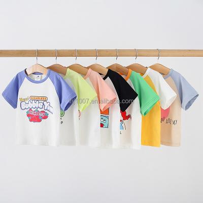 China Cute Cartoon T-shirt Cotton Kids Boys And Girls Shirts Summer Anti-Shrink Kids Clothes Baby T-shirt for sale