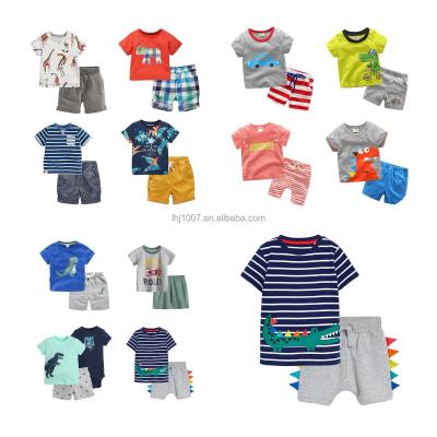 China New Casual Children's Suit 100% Cotton Boys Girls T-shirts Baby Kids Clothes Short Sleeve for sale