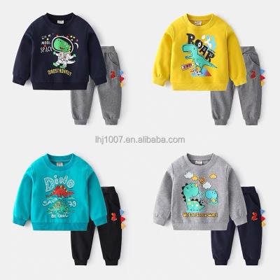 China Long Sleeve 2pcs Baby Clothes Set Winter Warm Sale Kids Cotton Anti-Shrink Clothes 100% Long Sleeve for sale