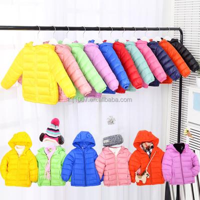 China Baby Boy and Girls Viable Duck Down Jackets Fashion Simple Solid Hooded for sale