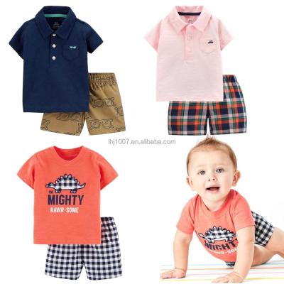 China Wholesale summer casual children's clothing, low price children's short sleeve suit, children's T-shirt girls two sets of promotion for sale