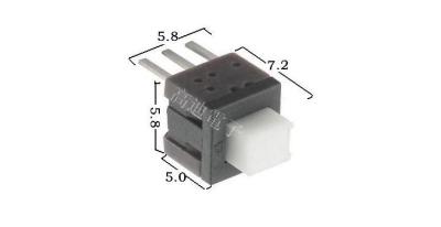 China Mini Key Switch 5.8*5.8 Single Row Self-locking Switch Vertical Flat Head / 3 Pin / Single Row 3 Self-locking Switch Single Pin 1p2t PSU-58-P-1-X for sale