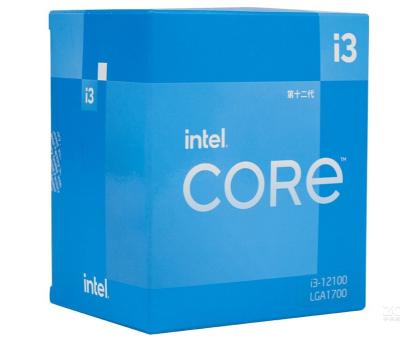 China Good Price Desktop Original IT Dedicated I3 12100 Lga 1700 10nm Desktop Desktop CPU Processor for sale