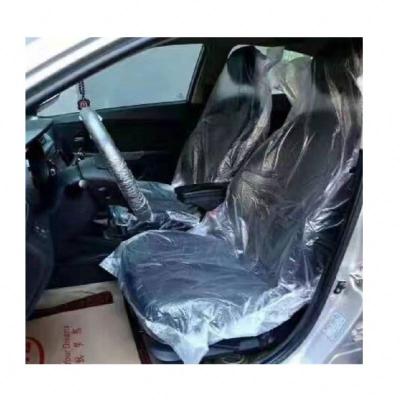 China Basic Without Good Design Selling Goods White Durable And Waterproof Plastic Disposable Car Seat Cover for sale