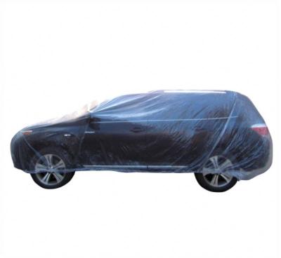 China Standard Disposable Waterproof Plastic Car Parking Cover Plastic Cover Device For Car for sale