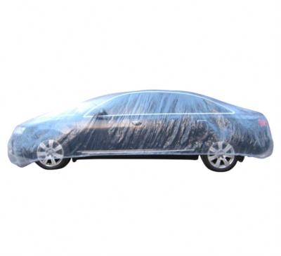 China Standard professional supply pe material automobile disposable plastic clothing and one weather car cover for sale