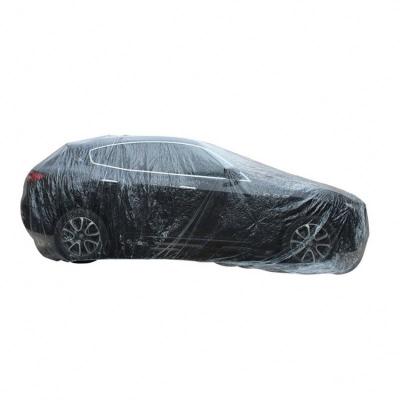 China Wholesale standard disposable high quality pe car cover folding plastic car cover for sale