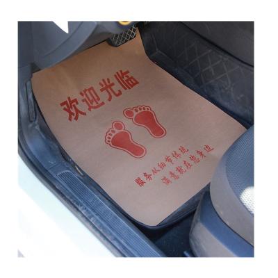 China Basic Without Design Factory Wholesale Price Universal Disposable Model Auto Carpet Vehicle Car Wrapping Paper Floor Mats for sale