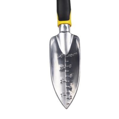 China Garden Shovel New Design Aluminum Alloy Portable Digging Transplant Trowel Garden Soil Trowel for sale