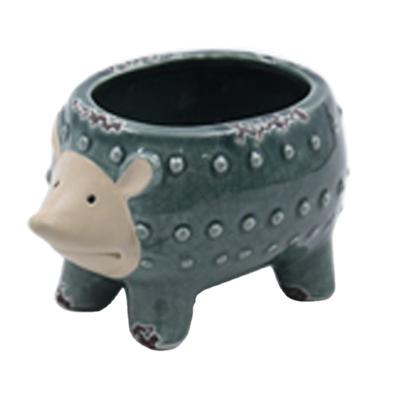 China Wholesale Creative Hand Painted Animal Design Eco-friendly Glazed Ceramic Flower Plant Pot For Home Decoration for sale