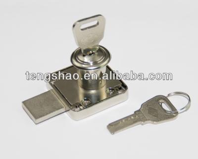 China D18MM X L22MM D18MM x L22MM Nickel Plating Long Tab Square Drawer Lock for sale