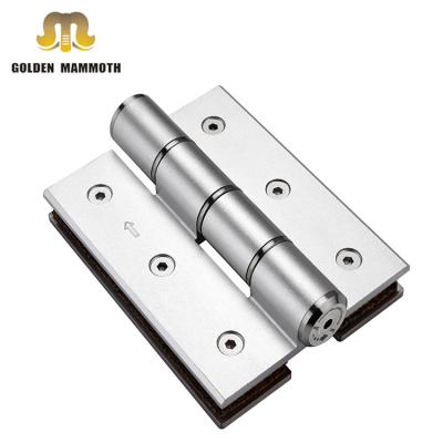 China Modern 5 Inch Hydraulic Slient Soft Closer Hinges Summer Type Anti Pinch Hinge For Double Glass Door for sale