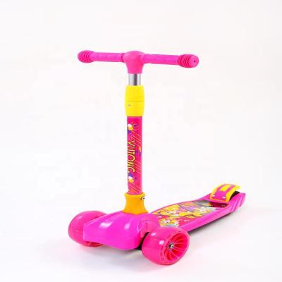 China Height Adjustable Hot Selling 3 Wheel Folding Adjustable Kids Scooter With PU Flashing Wheel for sale