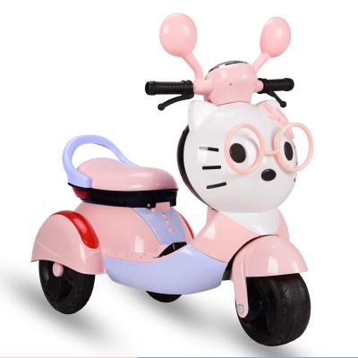 China Ride On Toy Ride On Car For Kids Electric Motor Car 3 Wheels With Training Wheel With Remote Control Battery Operated Motorcycle for sale