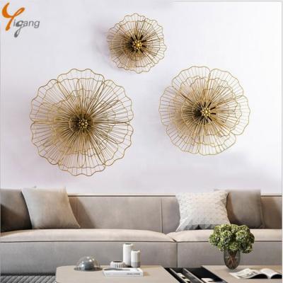 China Europe metal wall art sculpture metal flower shape for modern wall decoration for sale