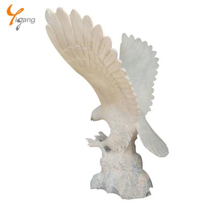 China Western Animal Marble Statue Sculpture Eagle Statue for sale