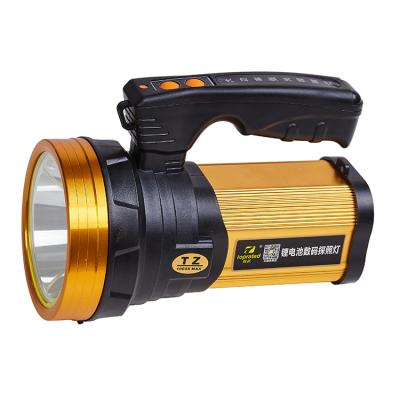 China Portable Powerful Spotlight Hand Grip Search Light Flashlight Outdoor Igniting LED Bottom Hunting Waterproof Rechargeable Flashlight for sale