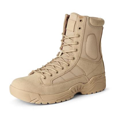 China Sand Color Combat Boot Rubber Sole Combat Boot Desert Shoes Men Leather Boots Combat for sale