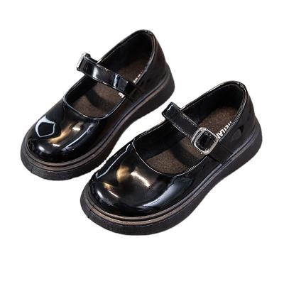 China Wholesale New Style White Patent Leather Shoes For Girls School Black Shiny Wedding Princess Shoes 26-37# for sale