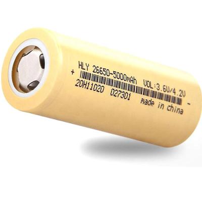 China INR 5000mAh 26650-50A Toys Energy 3.6v Li-ion Battery High Capacity 26650 Rechargeable Battery 26650 for sale