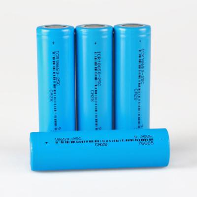 China Toys factory hot sale lithium ion 18650 3.7V 2500mah 2000mah rechargeable battery for sale