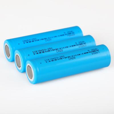 China 100% Original High Quality Toys NMC18650 3C Li Ion Battery 3.7V 2500mah for sale