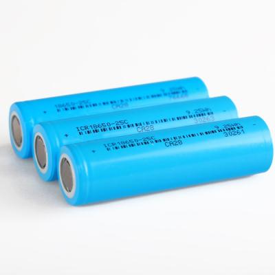 China Toys Li Ion Battery 18650 3.7v 2500mah INR 18650 Rechargeable 25R Battery With PCB Protected for sale