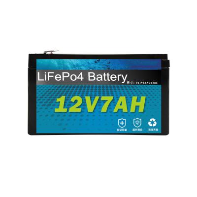 China Small 12v7ah LiFePo4 home appliances battery replaces lead acid battery for cabinet energy storage battery for sale