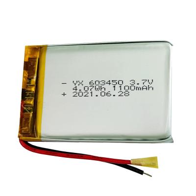 China Smart electronic toys Lipo 3.7v 603450 1200mah 150mah-6000mAh fill living light scale lithium battery for sale