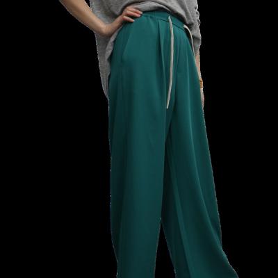 China Anti-wrinkle Women's High Waist Modern Dance Yoga Pants Loose Tea Dress Han Dress Wide Leg Solid Color Chiffon Swing Dance Swing Wide Pants for sale