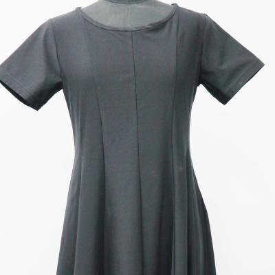 China Anti-wrinkle Women's Summer Little Black Dress Advanced Slim Tea Design Casual Black French Dress for sale