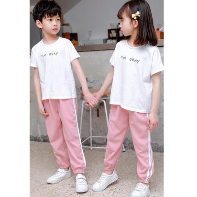 China Anti-Wrinkle Autumn Sweat Pants With Side Kids Sweatpants Kids Jogger Pant Kids Anti-Wrinkle Sports Tracksuit Long Stripe for sale