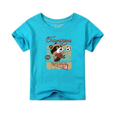 China 2019 summer new children's clothing anti-shrink anti-shrink printed cotton casual boy's short sleeve T-shirt for sale