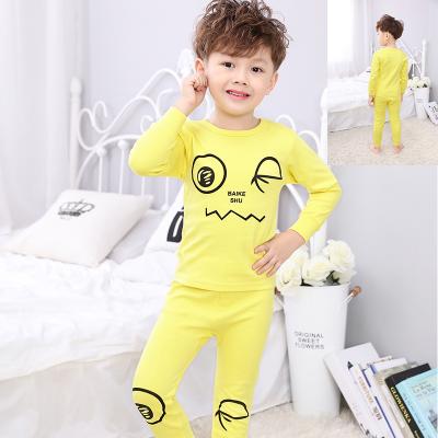 China Thermal cute 100% cotton thermal bear printing pajamas for kids for sale