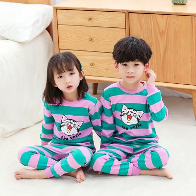 China Thermal Little Big Boys Long Sleeve Pajamas Sets 100% Cotton Pajamas for sale