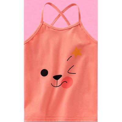 China Lovely Breathable Kids Breathable Camisole For Girl Summer Tank Top 3 Pieces For One Bag for sale