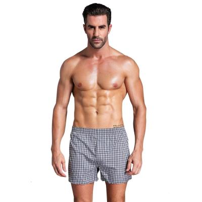 China Plaid Antibacterial Antibacterial Men's Cotton Boxer Shorts Homme Underwear Shorts Men's Underwear for sale