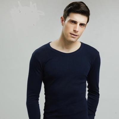 China Antibacterial Antibacterial Cotton Mens Heavy Thermal Crewneck Long Sleeve Top for sale