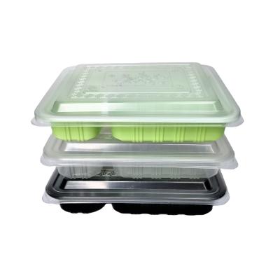 China Traditional Wholesale Plastic Picnic Box PP Disposable Chicken Leg Box Disposable Fast Food Meal Set Lunch Box With Lid for sale