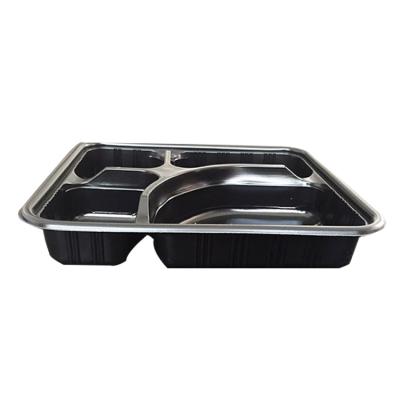 China High Quality Plastic Food Packaging PP Four Grid Fast Food Box Chicken Leg Box for sale