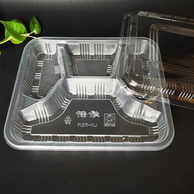 China Food Packing Factory Supply Disposable Lunch Boxes Fast Food Box PP Plastic Multiple Acking Food Packing Box for sale