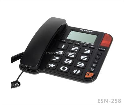 China Dual DTMF System ESN-258 Attached Home Phone Big Button Office Phone Big Landline Phone Main Phone for sale