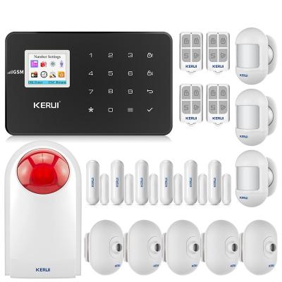 China Wireless Home Burglar Alarm KERUI G18 GSM Security Alarm System with Motion Detector Indoor and Outdoor Camera Burglar Alarm System for sale