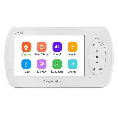 China Music Player KERUI 4.3 Inch Screen 2MP 1080P Nanny Baby Monitor With Camera Wireless Babyfoon Video Temperature Monitor Night Vision for sale