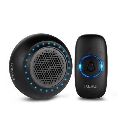 China Waterproof/Wireless Doorbell KERUI M523 Kit Waterproof Button 32 Songs LED Wireless Colorful Light Waterproof Home Doorbell for sale